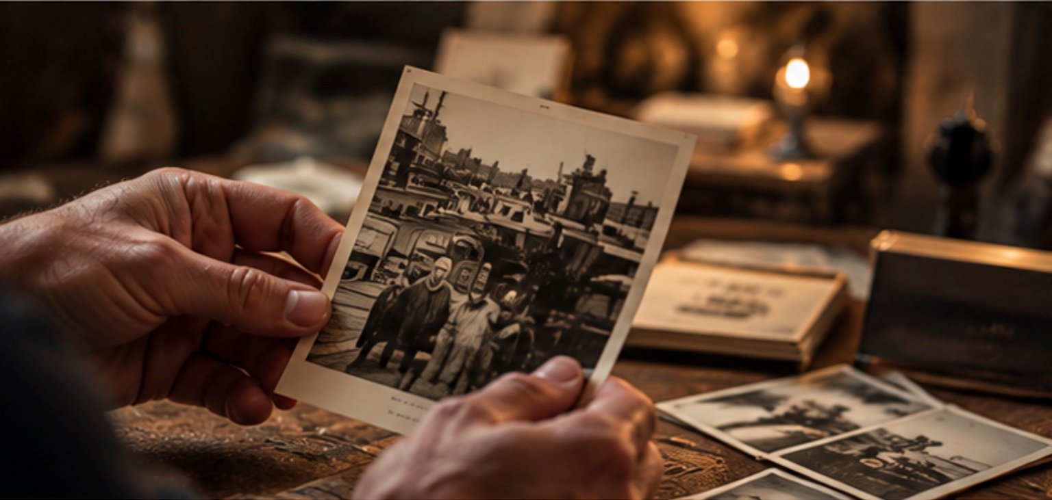 Photographies anciennes d’une entreprise conservées comme archives